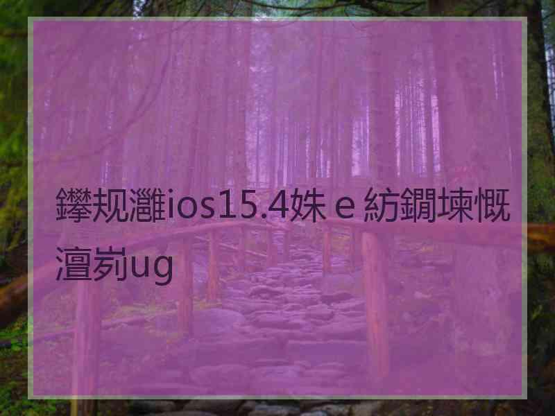 鑻规灉ios15.4姝ｅ紡鐗堜慨澶峛ug