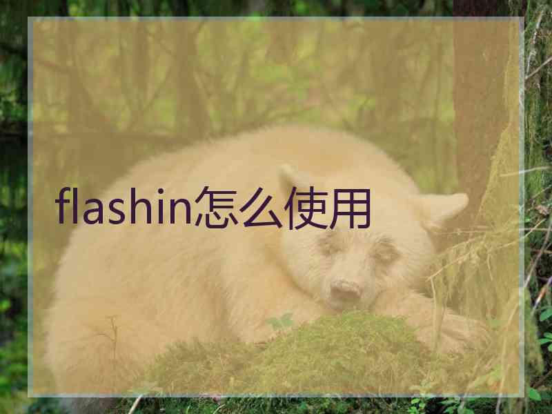 flashin怎么使用