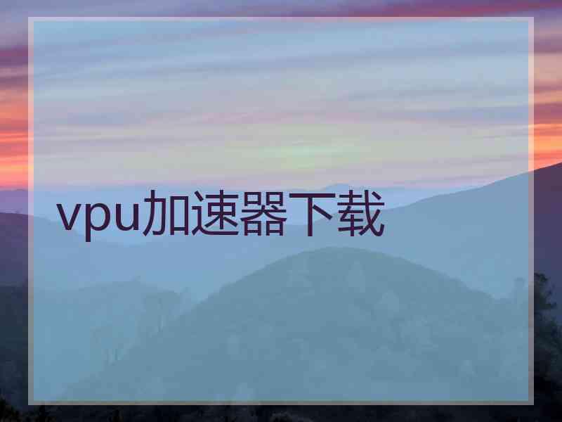 vpu加速器下载