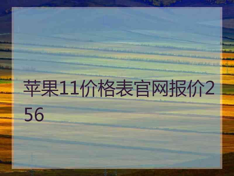 苹果11价格表官网报价256