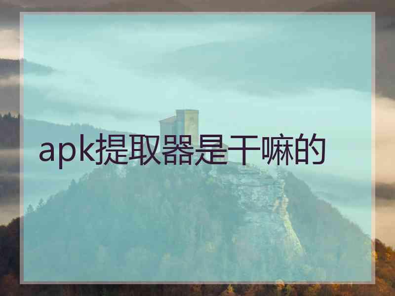 apk提取器是干嘛的