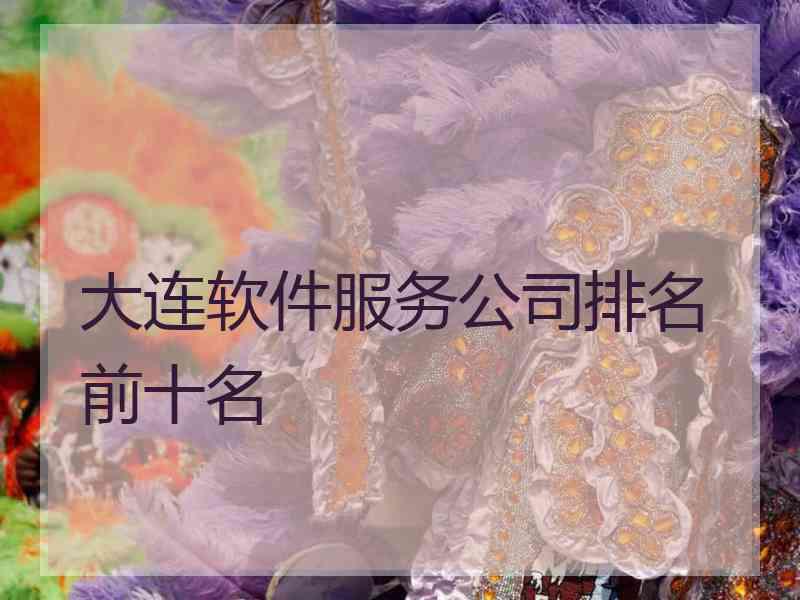 大连软件服务公司排名前十名