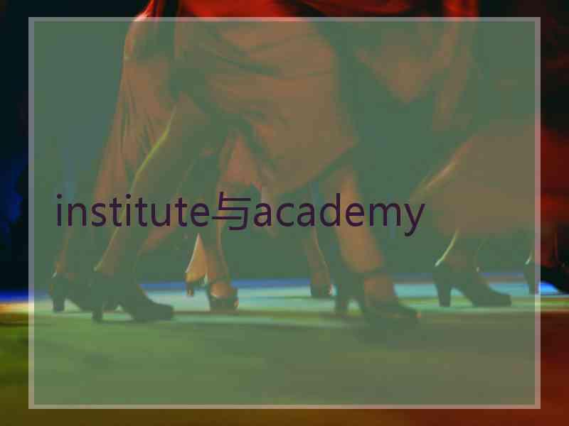 institute与academy