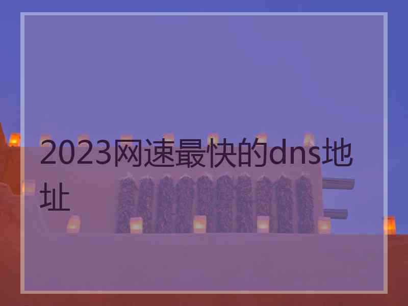 2023网速最快的dns地址