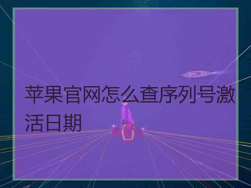 苹果官网怎么查序列号激活日期