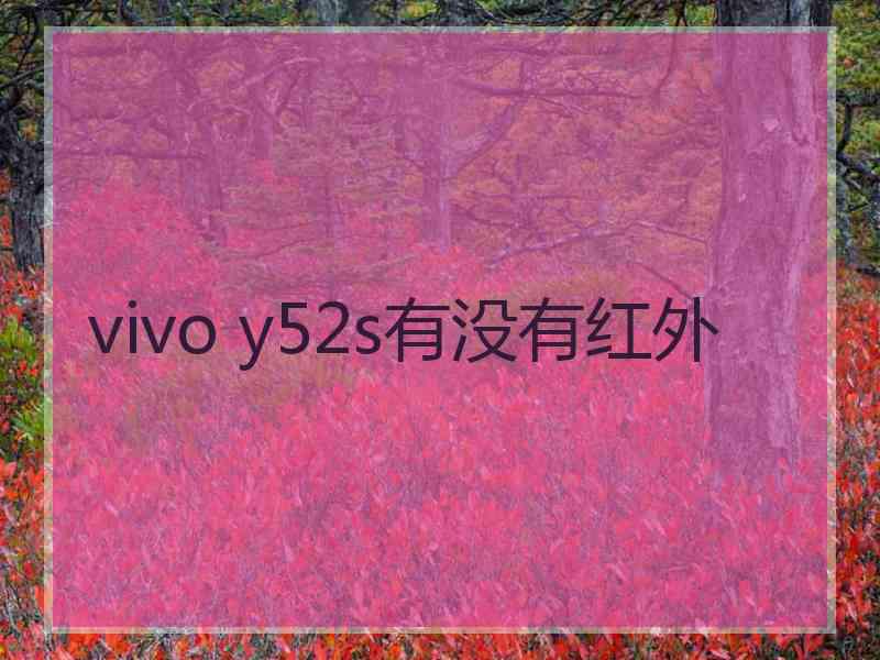 vivo y52s有没有红外