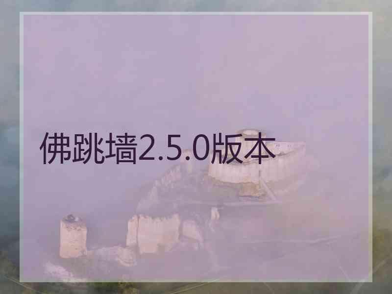 佛跳墙2.5.0版本