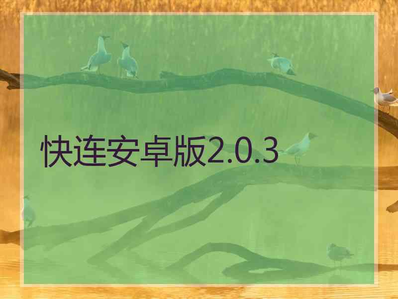 快连安卓版2.0.3