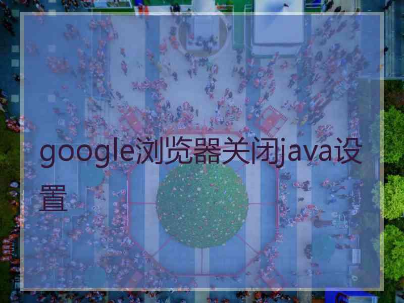 google浏览器关闭java设置