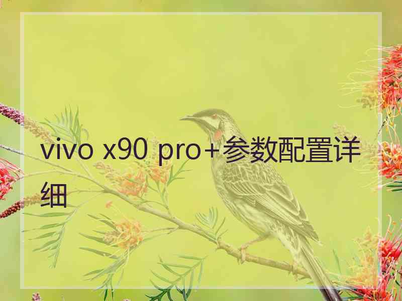 vivo x90 pro+参数配置详细