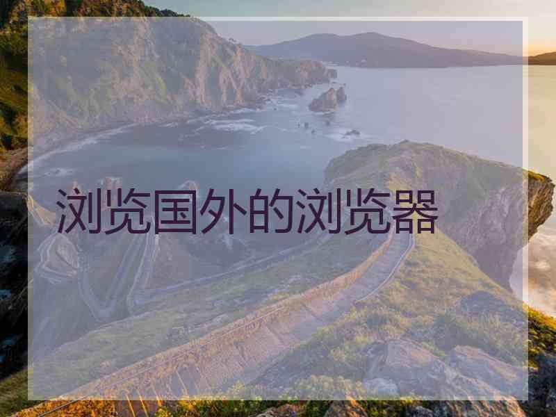 浏览国外的浏览器