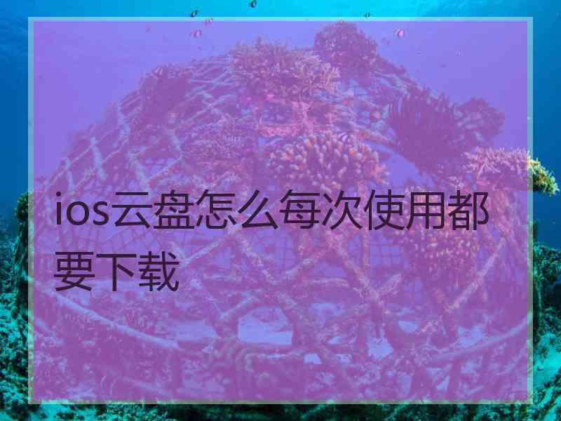 ios云盘怎么每次使用都要下载