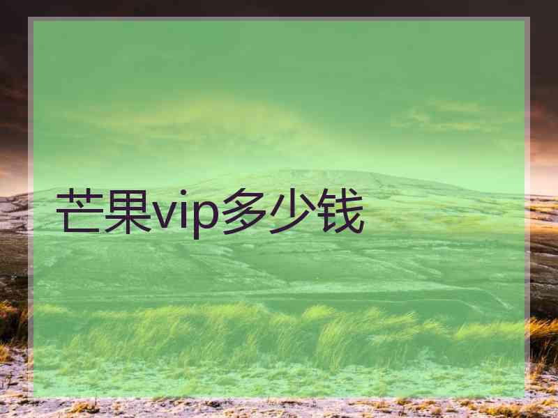 芒果vip多少钱