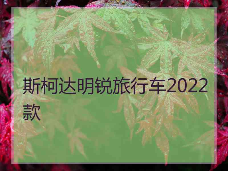 斯柯达明锐旅行车2022款