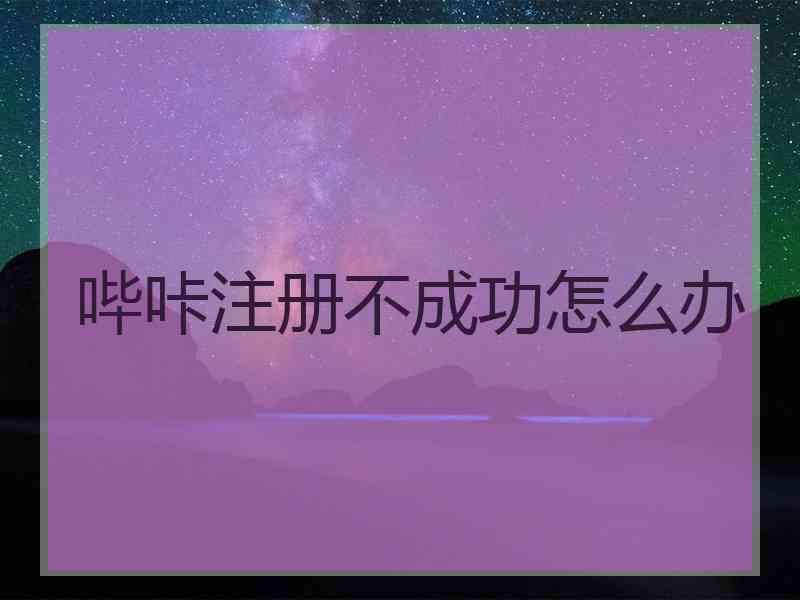 哔咔注册不成功怎么办