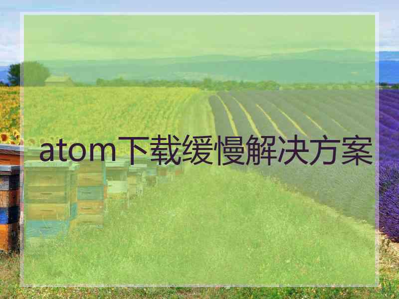 atom下载缓慢解决方案