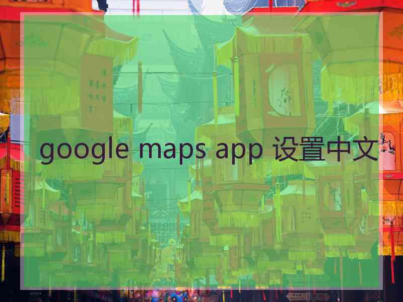 google maps app 设置中文