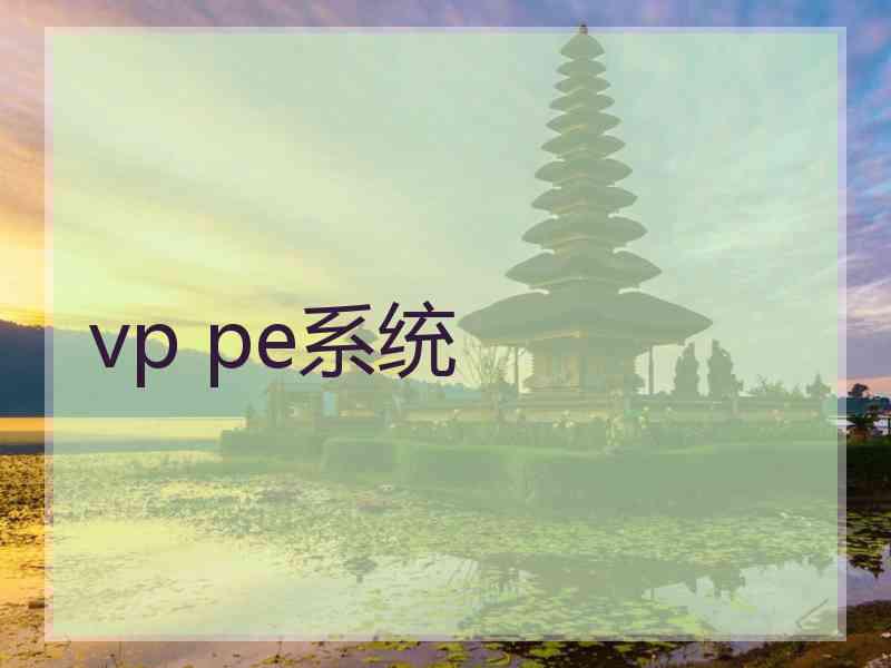 vp pe系统