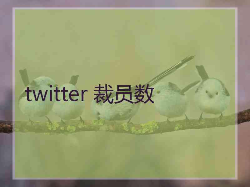 twitter 裁员数