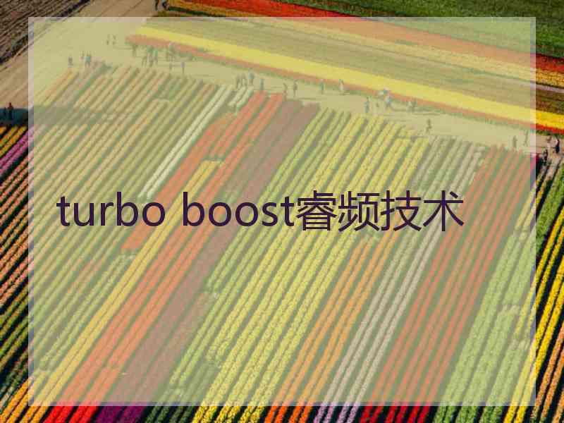 turbo boost睿频技术