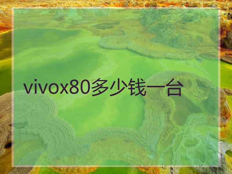 vivox80多少钱一台