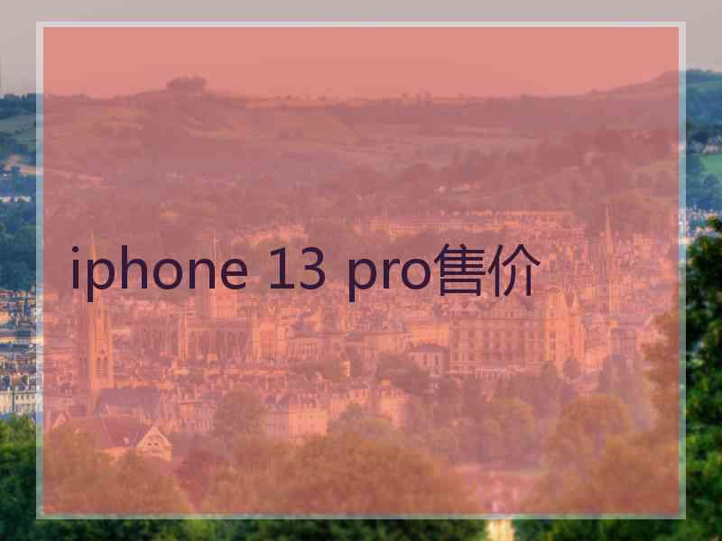 iphone 13 pro售价