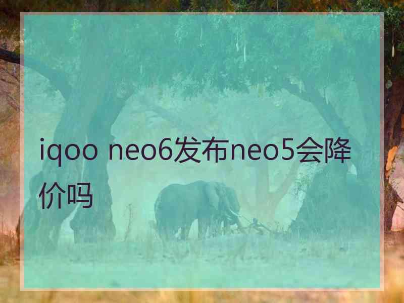 iqoo neo6发布neo5会降价吗