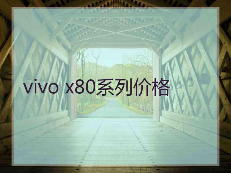 vivo x80系列价格