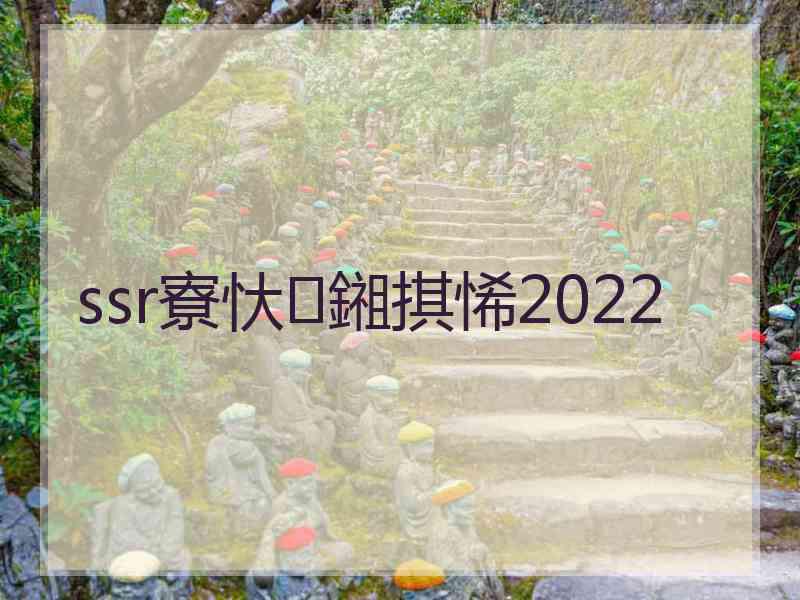 ssr寮忕鎺掑悕2022