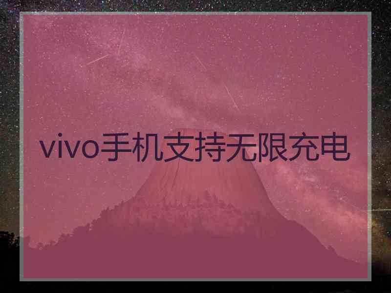 vivo手机支持无限充电