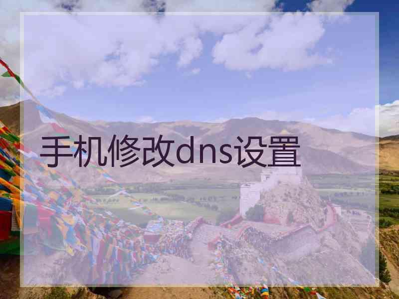 手机修改dns设置