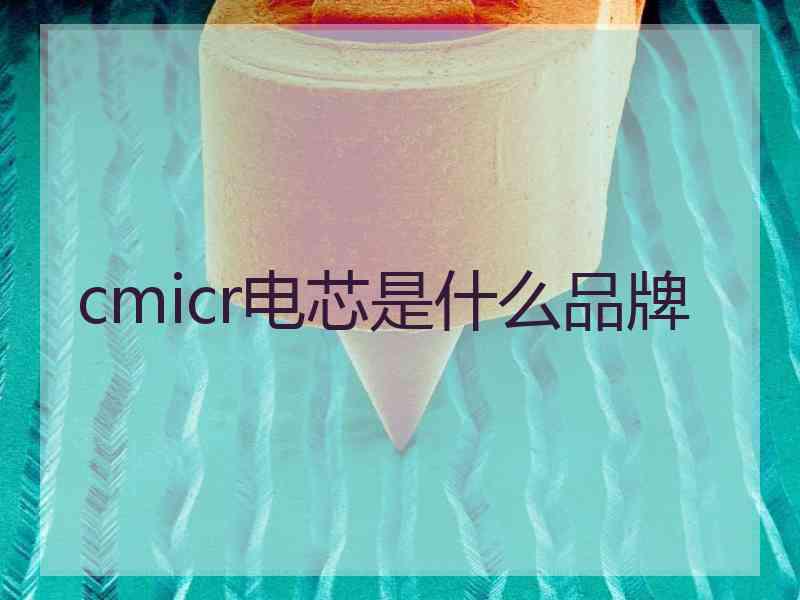 cmicr电芯是什么品牌