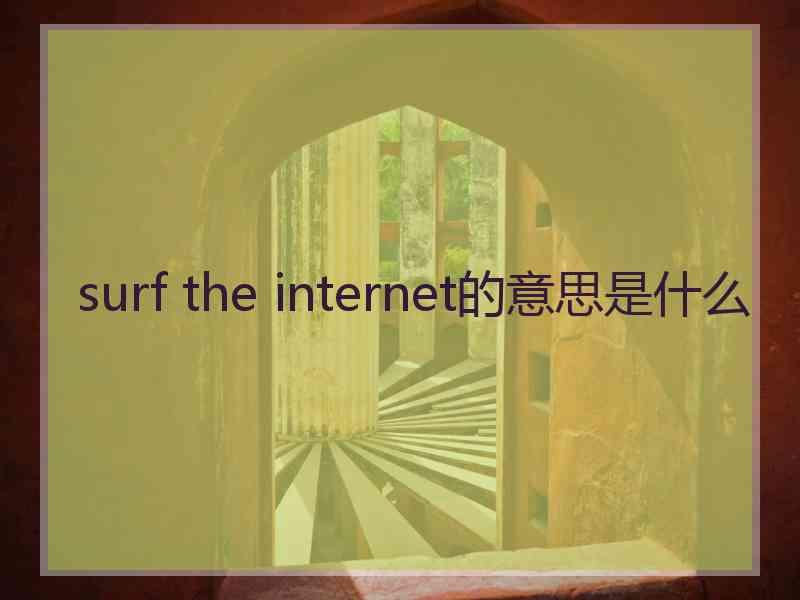 surf the internet的意思是什么