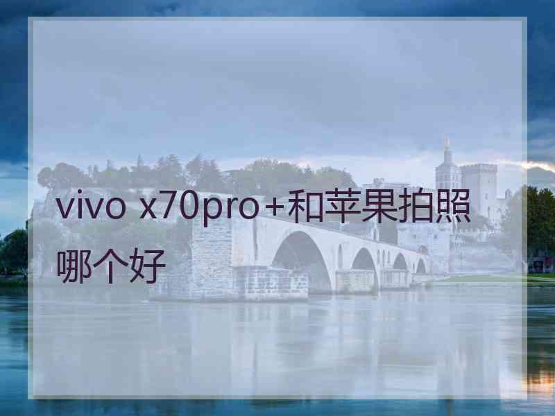 vivo x70pro+和苹果拍照哪个好