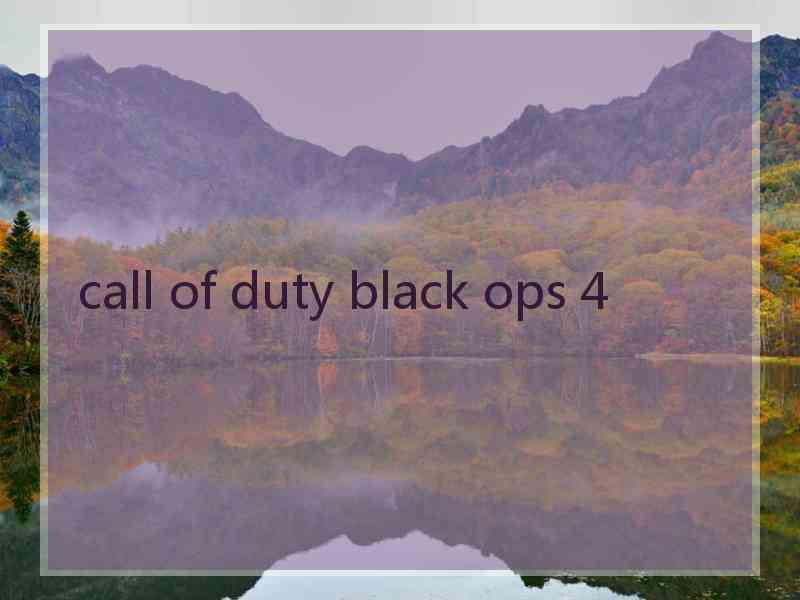 call of duty black ops 4