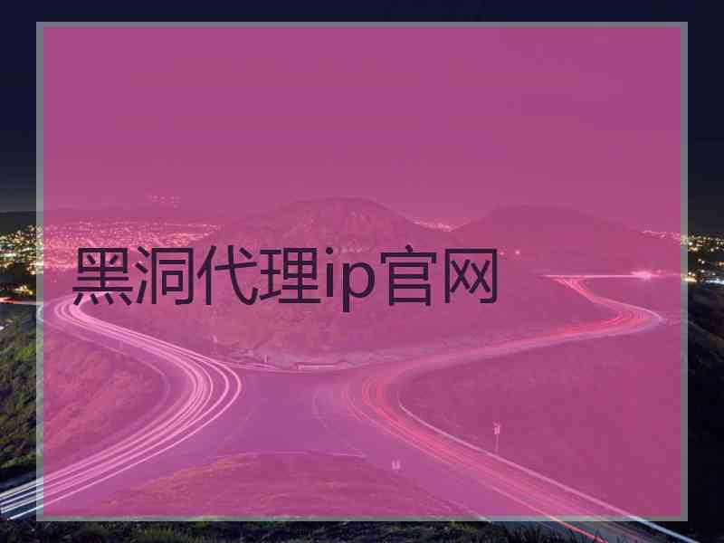 黑洞代理ip官网