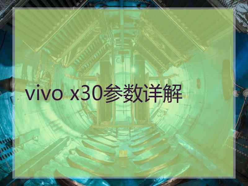 vivo x30参数详解