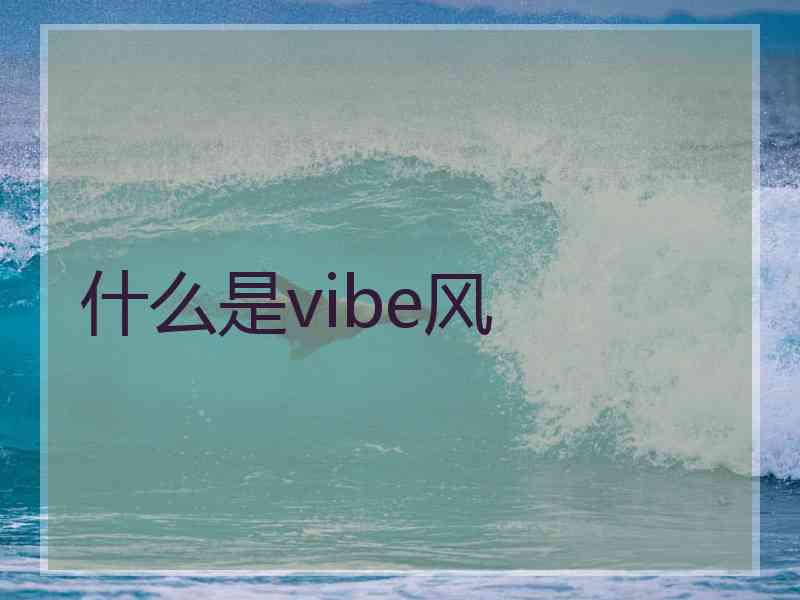 什么是vibe风