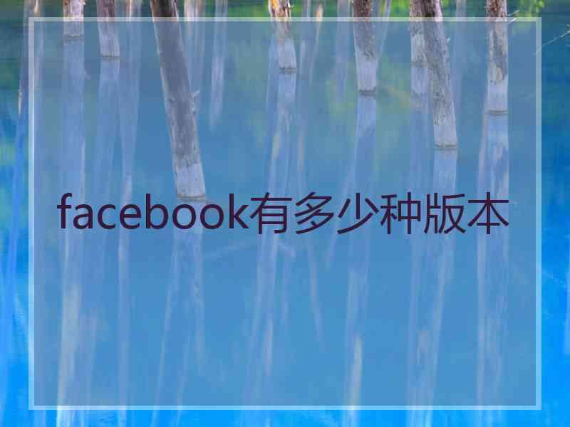 facebook有多少种版本