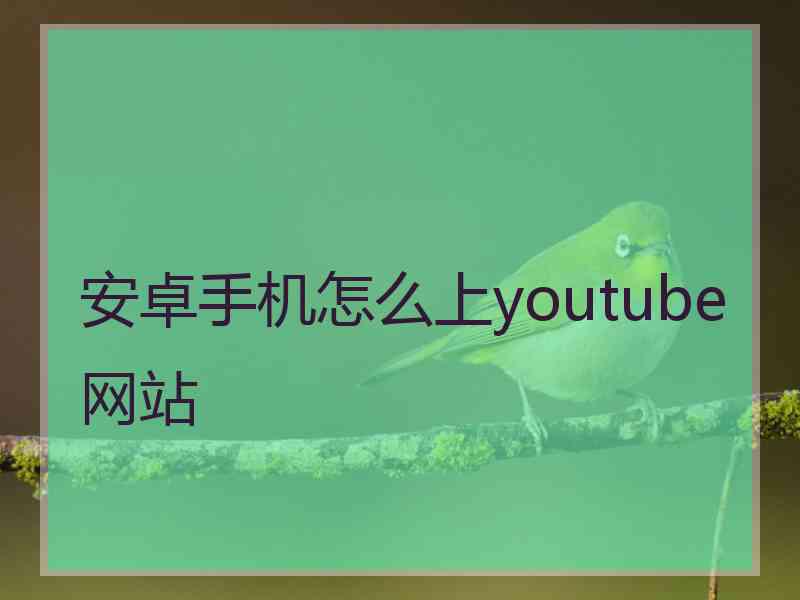 安卓手机怎么上youtube网站