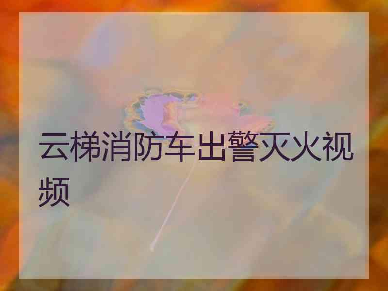 云梯消防车出警灭火视频