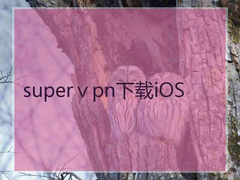 superⅴpn下载iOS