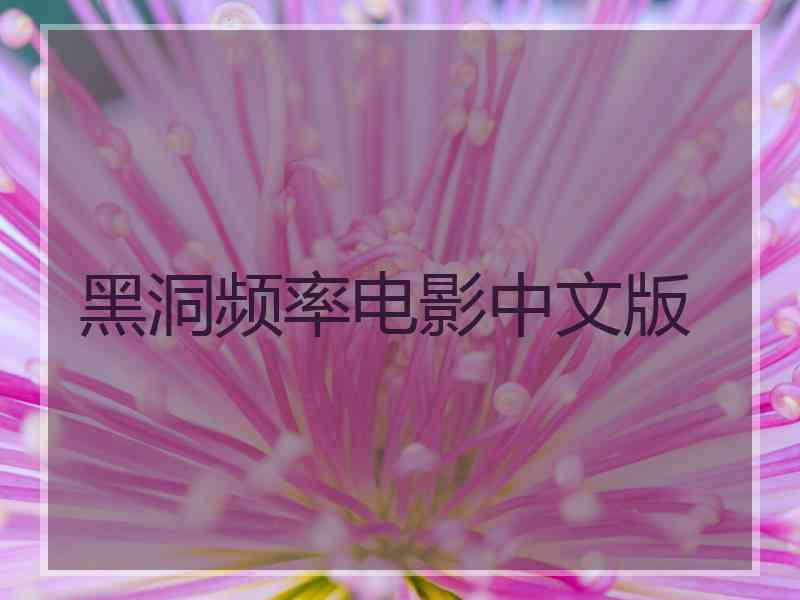 黑洞频率电影中文版