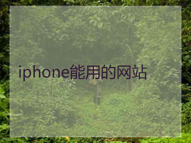 iphone能用的网站