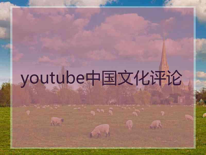 youtube中国文化评论