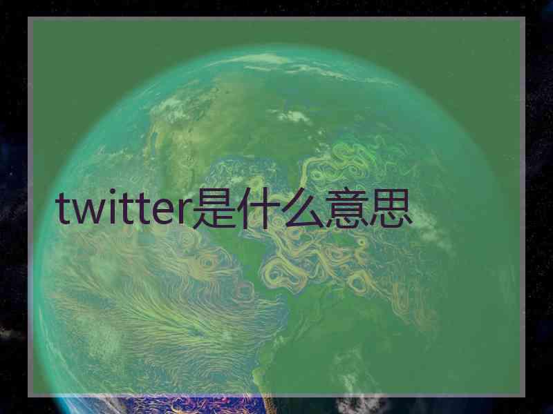 twitter是什么意思