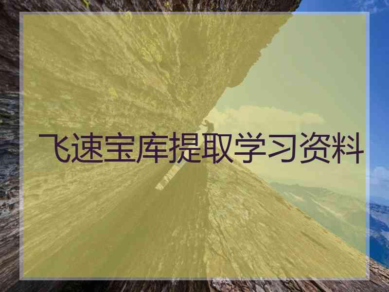 飞速宝库提取学习资料