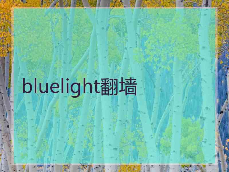 bluelight翻墙