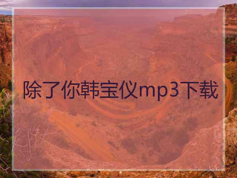 除了你韩宝仪mp3下载