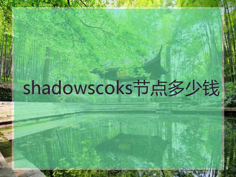 shadowscoks节点多少钱